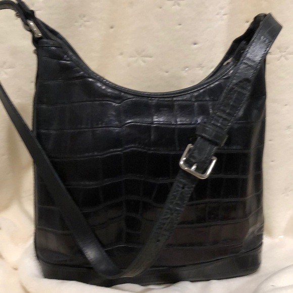 Dooney & Bourke black crocodile shoulder bag - Picture 3 of 7
